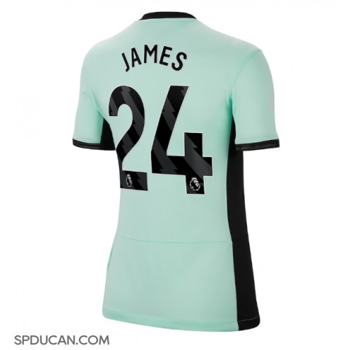 Zenski Nogometni Dres Chelsea Reece James #24 Rezervni 2023-24 Kratak Rukav